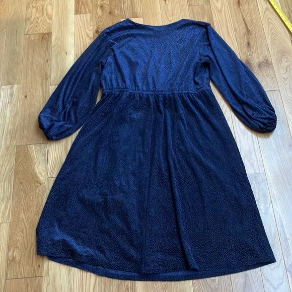 Midnight blue faux wrap dress Signature by Robbie bee - Picture 4 of 4